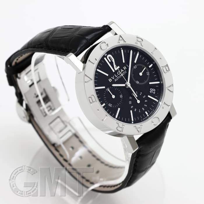 BVLGARI (ブルガリ)腕時計 シルバー/ブラック 新品)BVLGARI ブルガリ ブルガリ・ブルガリ クロノグラフ ブラック