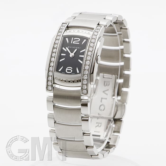 BVLGARI ブルガリ レディース時計 アショーマ ダイヤモンド クオーツ SS ホワイト文字盤 AA35S【434】