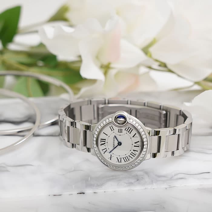 新品)CARTIER カルティエ バロンブルー 28mm W4BB0015（商品ID