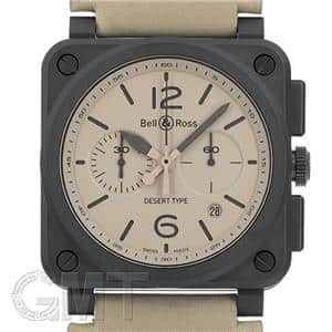 BELL & ROSS ベル&ロス BR 03-94 デザートタイプ セラミック クロノグラフ ベージュ 42mm 革 メイン