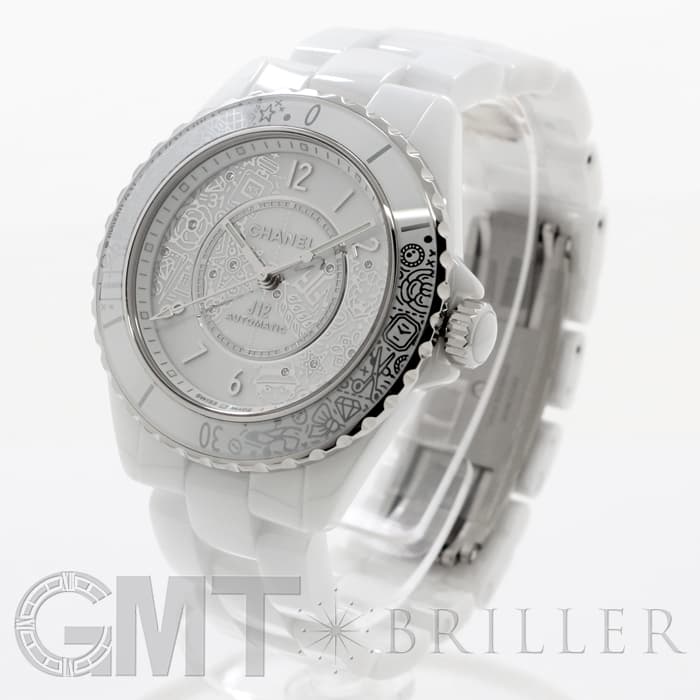 新品)CHANEL シャネル J12 20 38mm ホワイト 12Pダイヤ H6476【世界