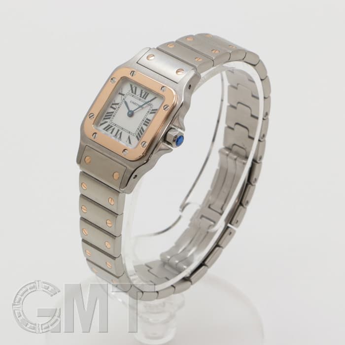 カルティエ サントスガルベ SM 中古)CARTIER カルティエ サントス ガルベ SM PG×SS MOP