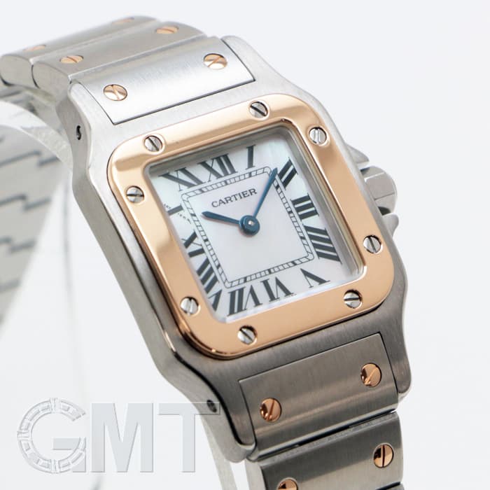 中古)CARTIER カルティエ サントス ガルベ SM PG×SS MOP W20103C4