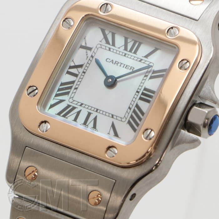 中古)CARTIER カルティエ サントス ガルベ SM PG×SS MOP W20103C4