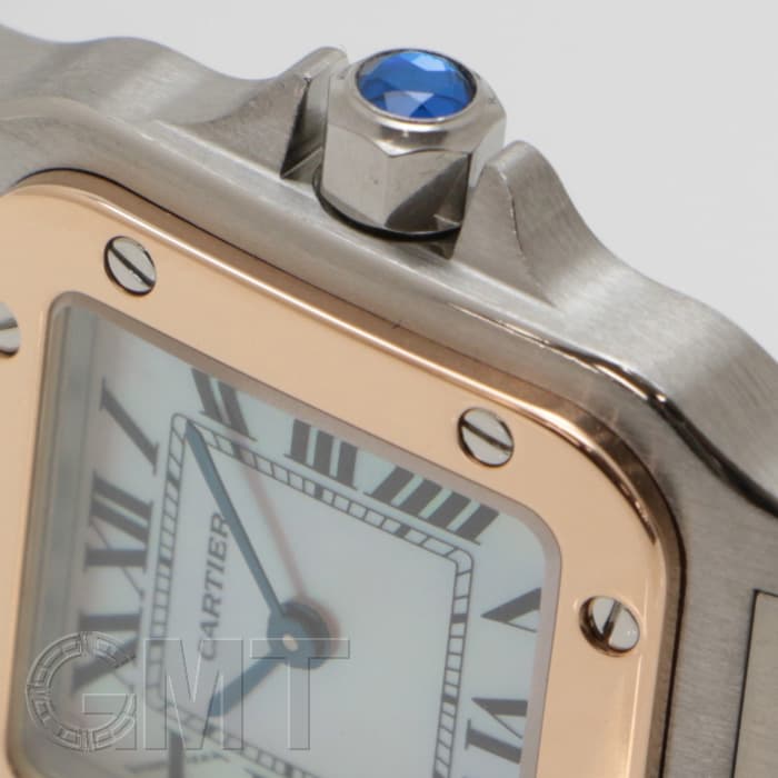 中古)CARTIER カルティエ サントス ガルベ SM PG×SS MOP W20103C4