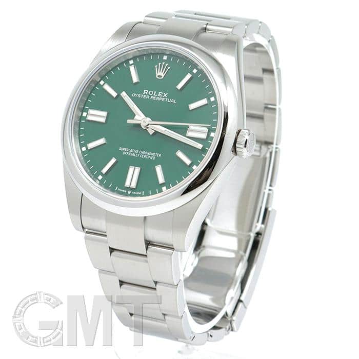 中古)ROLEX ロレックス オイスターパーペチュアル 41 124300 グリーン