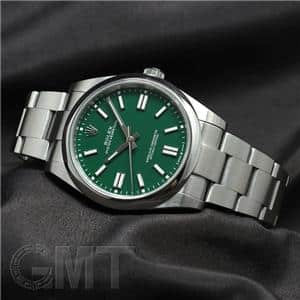 中古)ROLEX ロレックス オイスターパーペチュアル 41 124300 グリーン