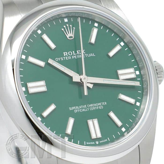 中古)ROLEX ロレックス オイスターパーペチュアル 41 124300 グリーン