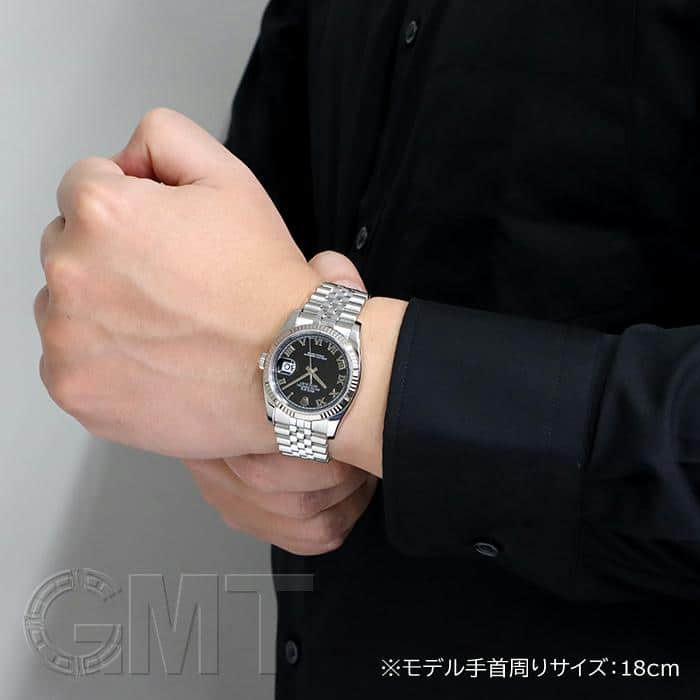 中古)ROLEX ロレックス デイトジャスト 116234 ブラック ローマ（商品