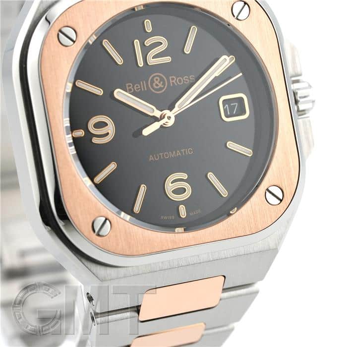 中古)BELL & ROSS ベル&ロス BR 05 BLACK STEEL & GOLD BR05A-BL-STPG