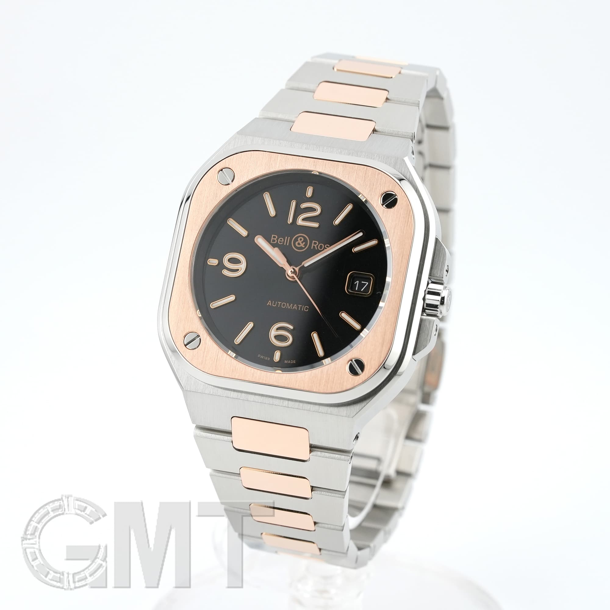 中古)BELL & ROSS ベル&ロス BR 05 BLACK STEEL & GOLD BR05A-BL-STPG