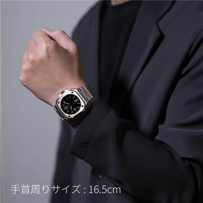 中古)BELL & ROSS ベル&ロス BR 05 BLACK STEEL & GOLD BR05A-BL-STPG