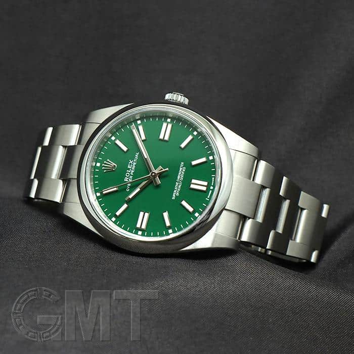 中古)ROLEX ロレックス オイスターパーペチュアル 41 124300 グリーン