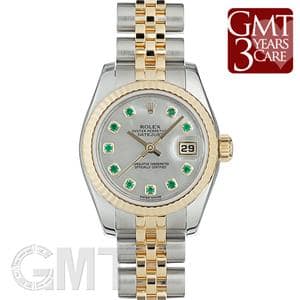 ROLEX ロレックス デイトジャスト 179173NGE ホワイトシェル 10Pエメラルド メイン