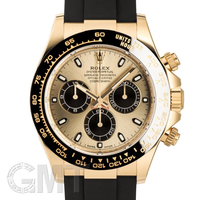 中古)ROLEX ロレックス デイトナ 116518LN シャンパン/ブラック ラバー