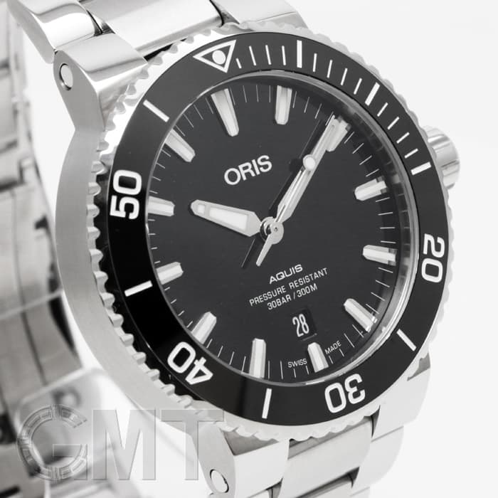 美品　オリス アクイス デイト 01 733 7730 メンズ腕時計　自動巻き オリス アクイス デイト 01 733 7730 4159-07 4 24 64EB ブラック