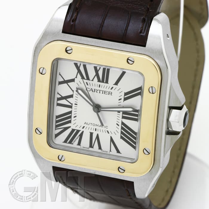 Cartier　カルティエ　サントス　コマ　16mm　YG　LM　52702 カルティエ サントス デュモン LM アリゲーターレザー ユニセックス