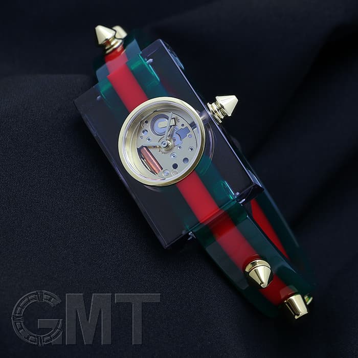 新品)GUCCI グッチ YA143504 ビンテージ ウェブ スケルトン スタッズ