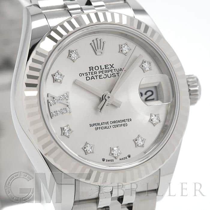 ロレックス デイトジャスト IXダイヤ 279174G シルバー ランダム番 レディース 中古 腕時計 ROLEX - ロレックス デイトジャスト IXダイヤ 279174G シルバー