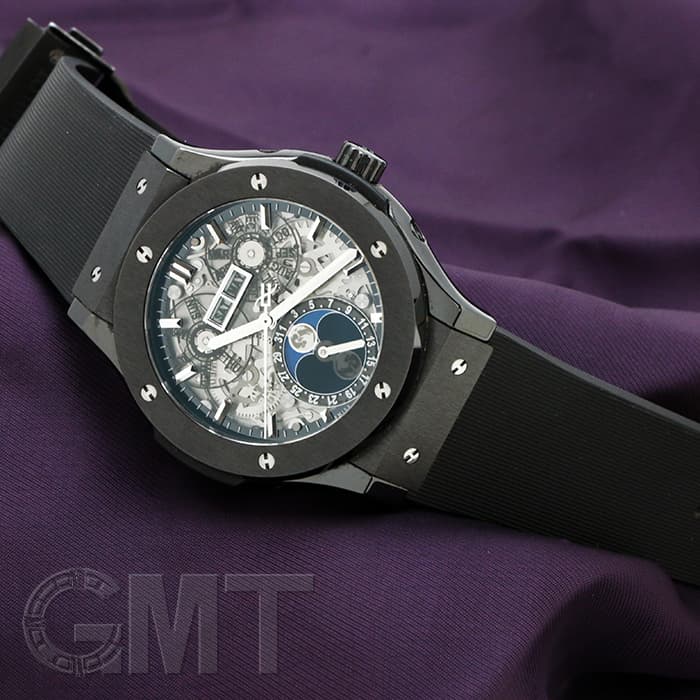 中古)HUBLOT ウブロ クラシック アエロ・フュージョン ムーンフェイズ