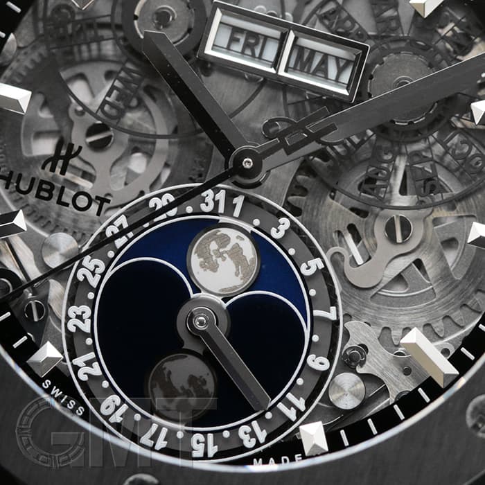 中古)HUBLOT ウブロ クラシック アエロ・フュージョン ムーンフェイズ