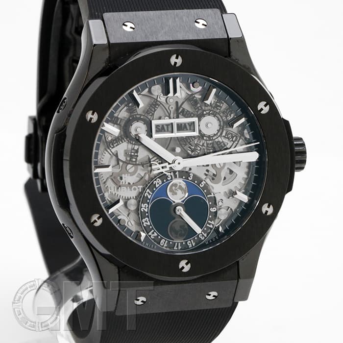 中古)HUBLOT ウブロ クラシック アエロ・フュージョン ムーンフェイズ