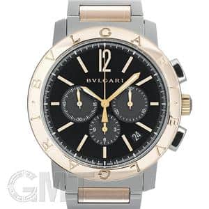 BVLGARI クロノグラフ メンズ 腕時計 シルバー ブランド 黒 金 ブルガリ ブルガリ・ブルガリ クロノグラフ アリゲーターレザー