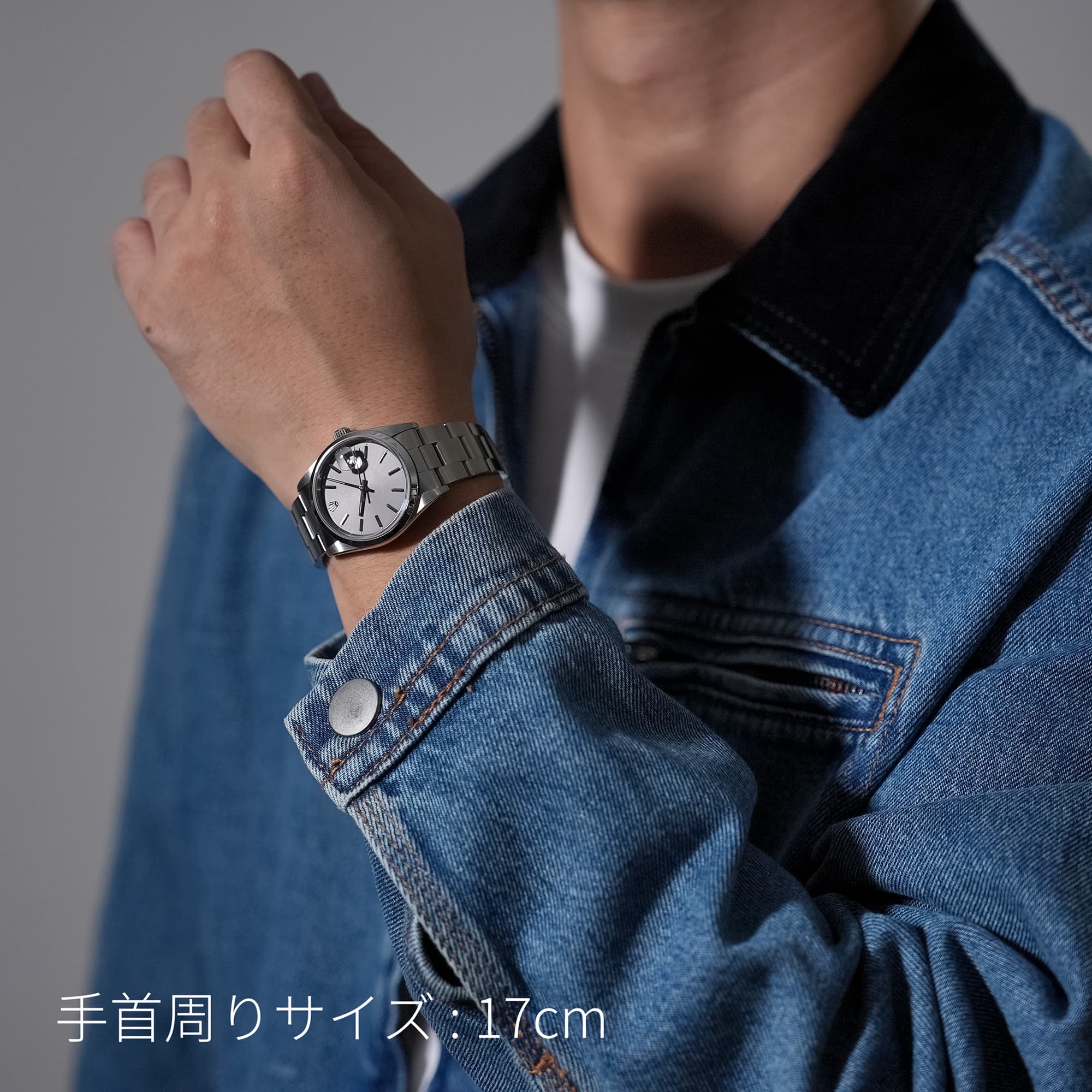 中古)ROLEX ロレックス オイスターパーペチュアル&デイト 15200 グレー