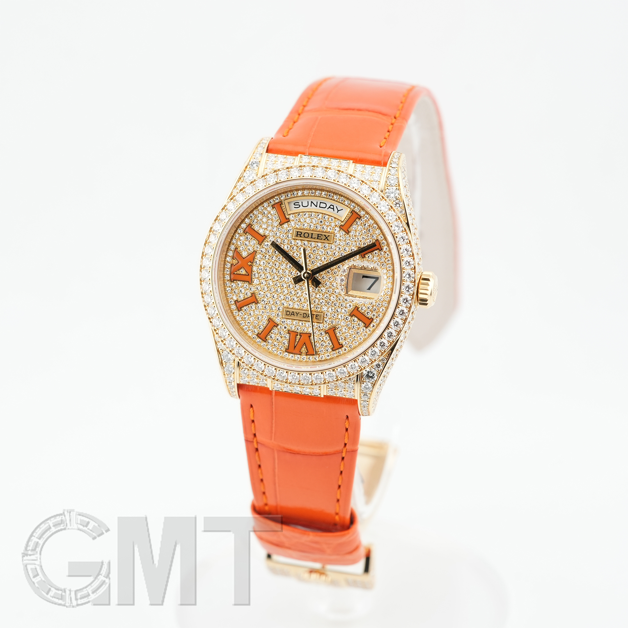 中古)ROLEX ロレックス デイデイト 36 128158RBR コーラルパヴェダイヤ 