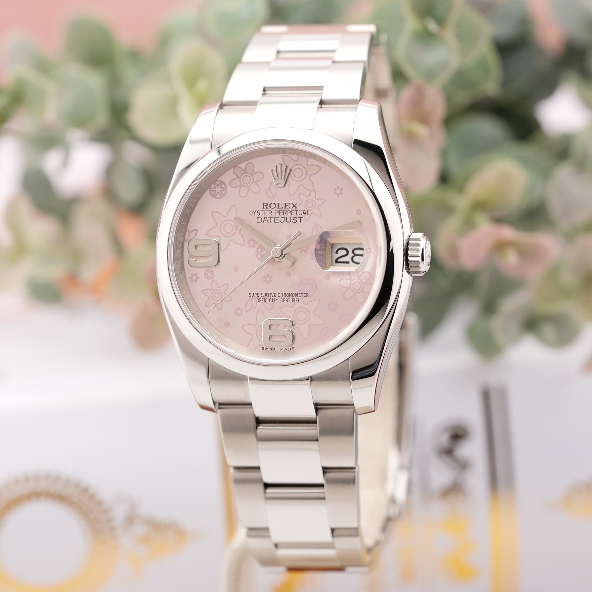 中古)ROLEX ロレックス デイトジャスト 116200 ピンク フラワー（商品