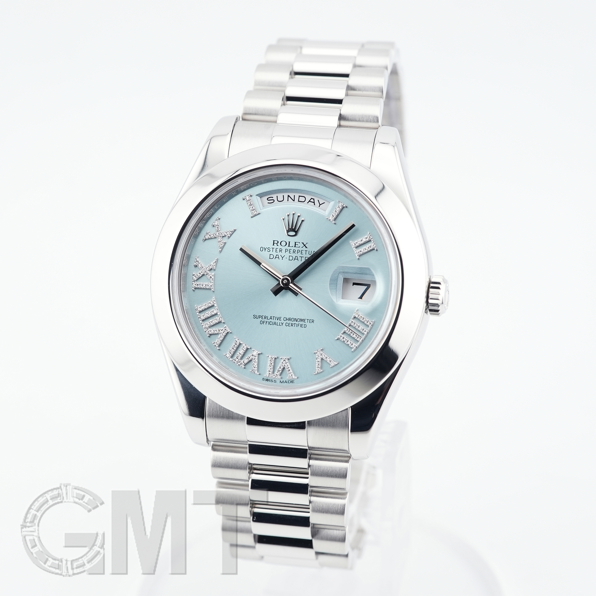 カメラまとめ販売 機種名は説明欄に記載 中古)ROLEX ロレックス デイデイトII 218206 アイスブルー ローマ