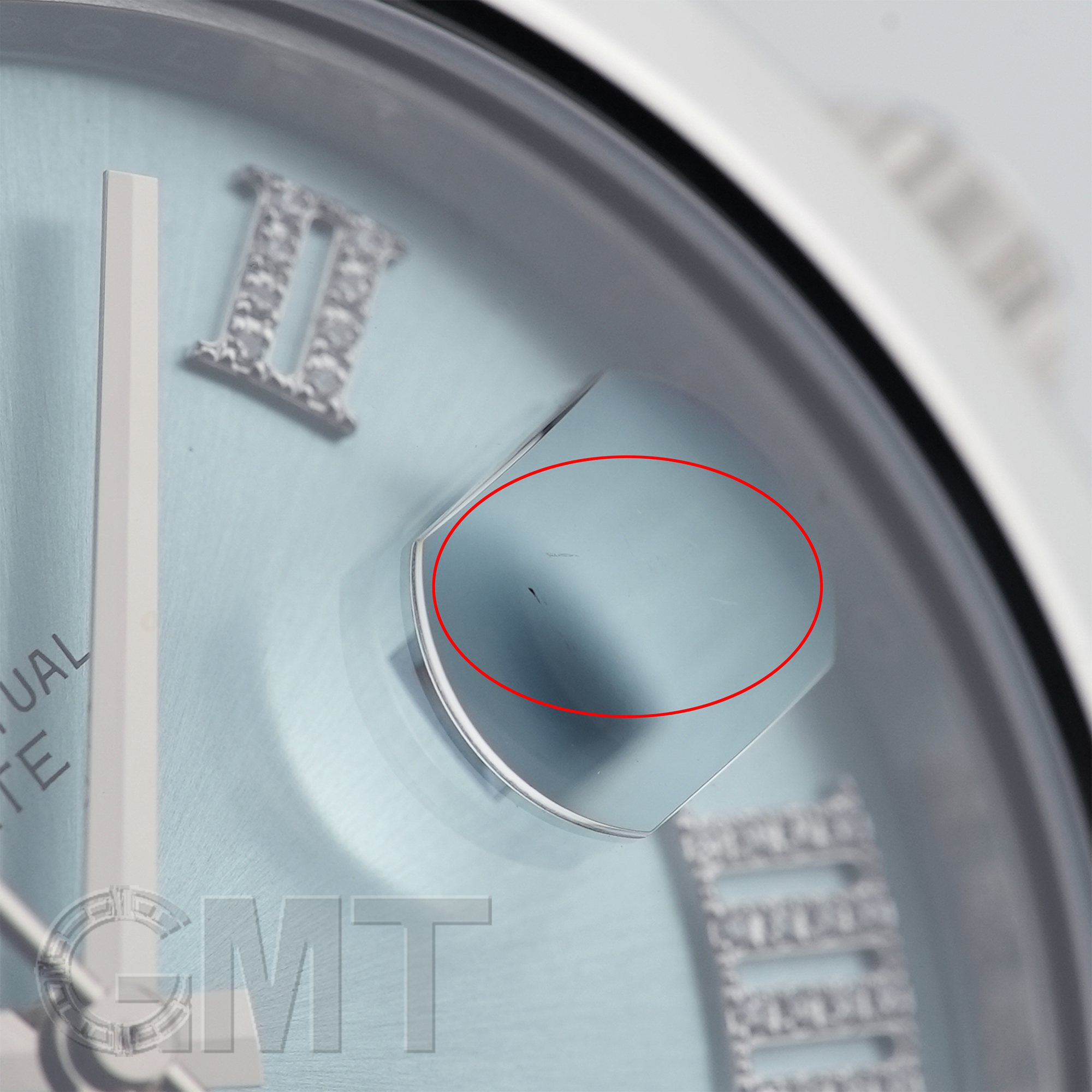 中古)ROLEX ロレックス デイデイトII 218206 アイスブルー ローマ