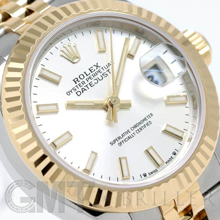 デイトジャスト　28mm シルバー×ゴールド Rolex 2022 デイトジャスト 28mm | ゴールドトーン | FARFETCH JP