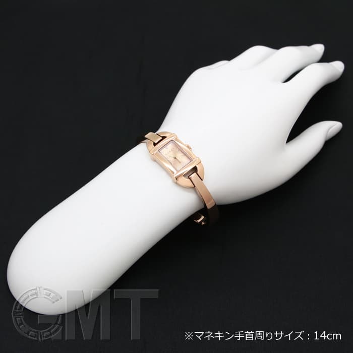 【美品】GUCCI バンブー　レディースウォッチ　ピンクゴールドYA068585 美品】GUCCI バンブー レディースウォッチ ピンクゴールド