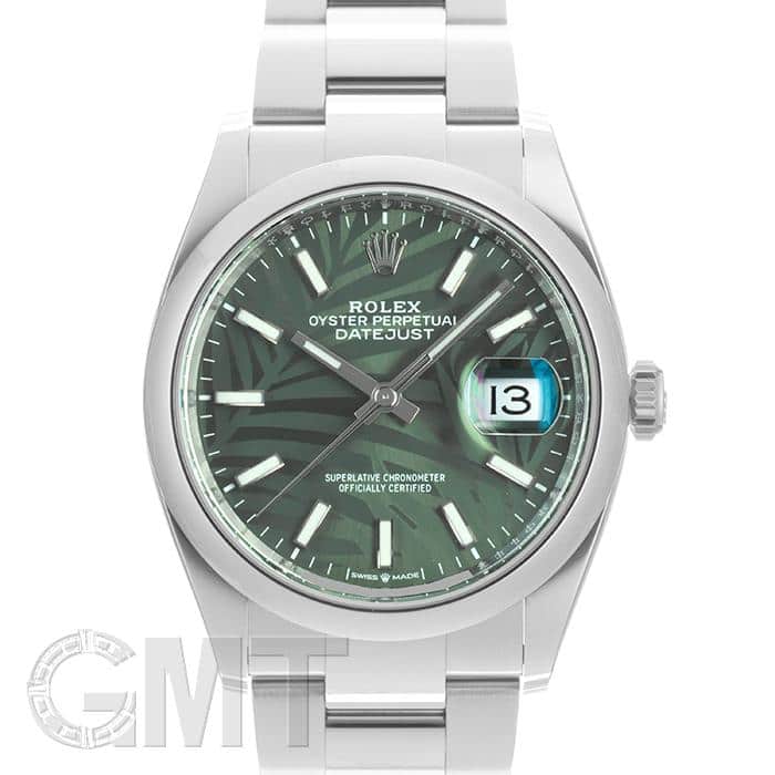 中古)ROLEX ロレックス デイトジャスト 36 126200 グリーンパーム 中古)ROLEX ロレックス デイトジャスト 36 126200 グリーンパーム