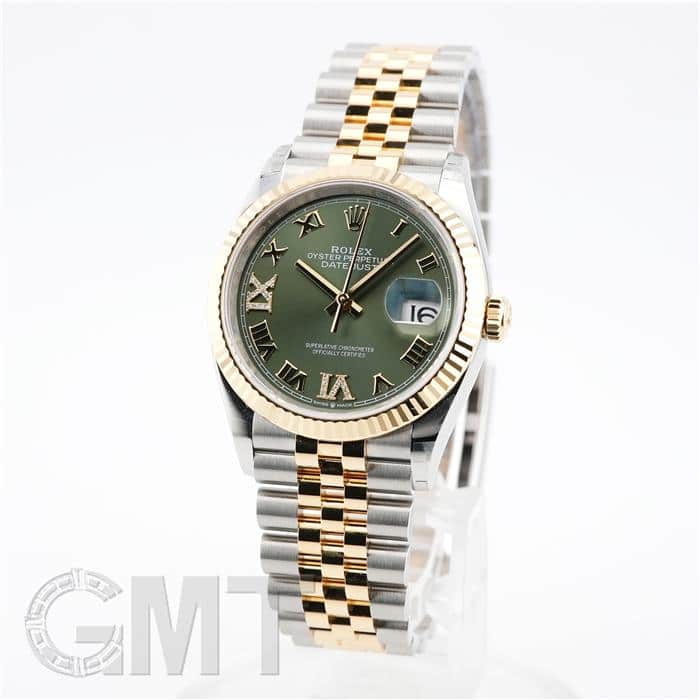 未使用)ROLEX ロレックス デイトジャスト 36 126233 オリーブ 未使用)ROLEX ロレックス デイトジャスト 36 126233 オリーブ