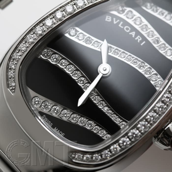 ブルガリ BVLGARI 腕時計 セルペンティ SP35BDSDS.1T トゥボガス シングルスパイラル ダイヤベゼル ダイヤ/ブラック文字盤 黒 SS クオーツアナログ / #L 【箱・保付き】 【中古】 新品)BVLGARI ブルガリ セルペンティ ブラック ベゼルダイヤ SP35BDSDS