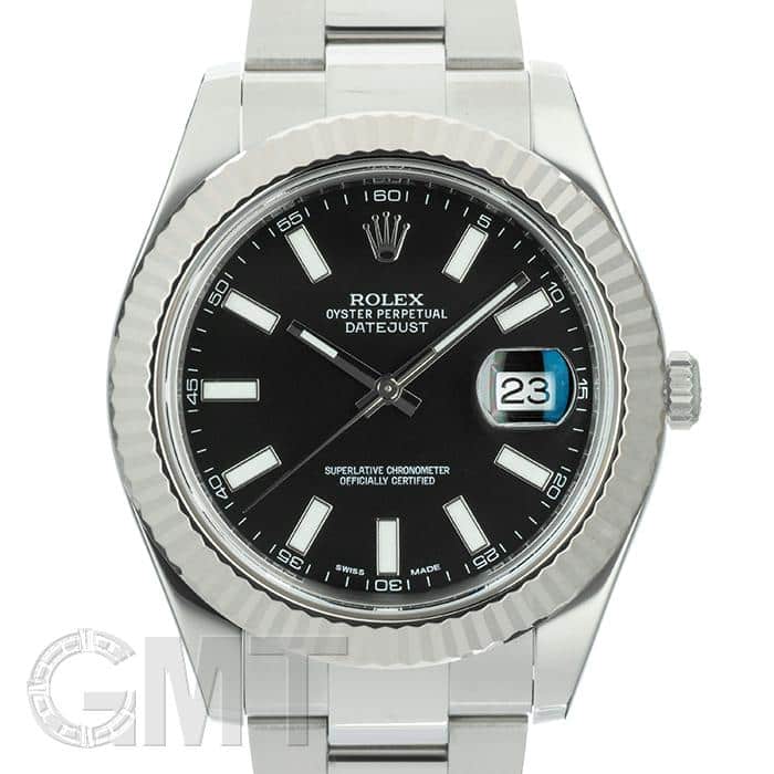 ロレックス　デイトジャスト　Ⅱ 中古)ROLEX ロレックス デイトジャスト II 116334 ブラック（商品ID