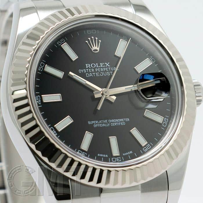 中古)ROLEX ロレックス デイトジャスト II 116334 ブラック（商品ID