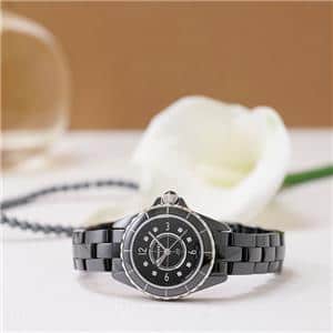CHANEL シャネル J12 ブラック セラミック 8Pダイヤ 29mm H2569 メイン