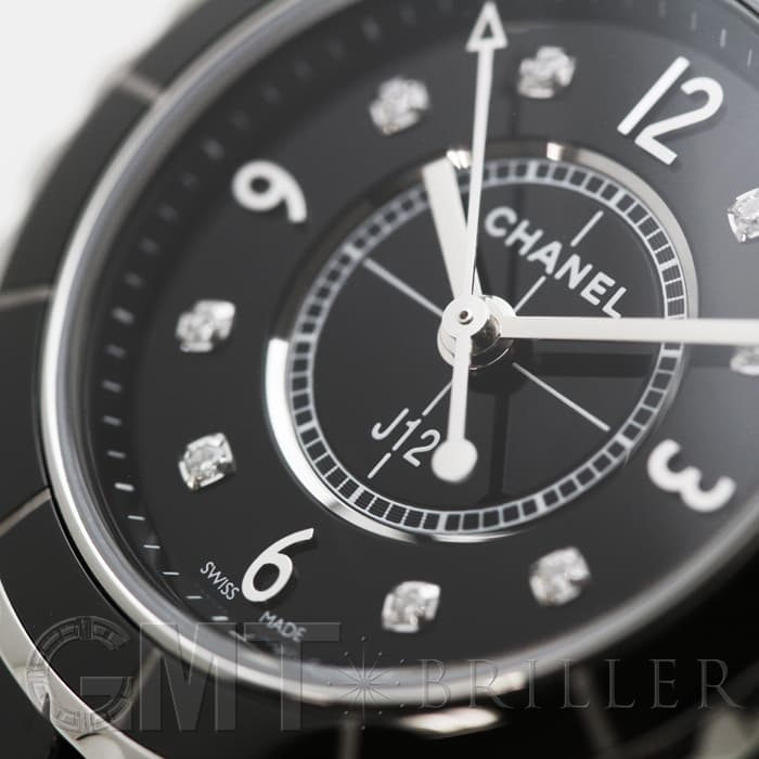 新品)CHANEL シャネル J12 ブラック セラミック 8Pダイヤ 29mm H2569