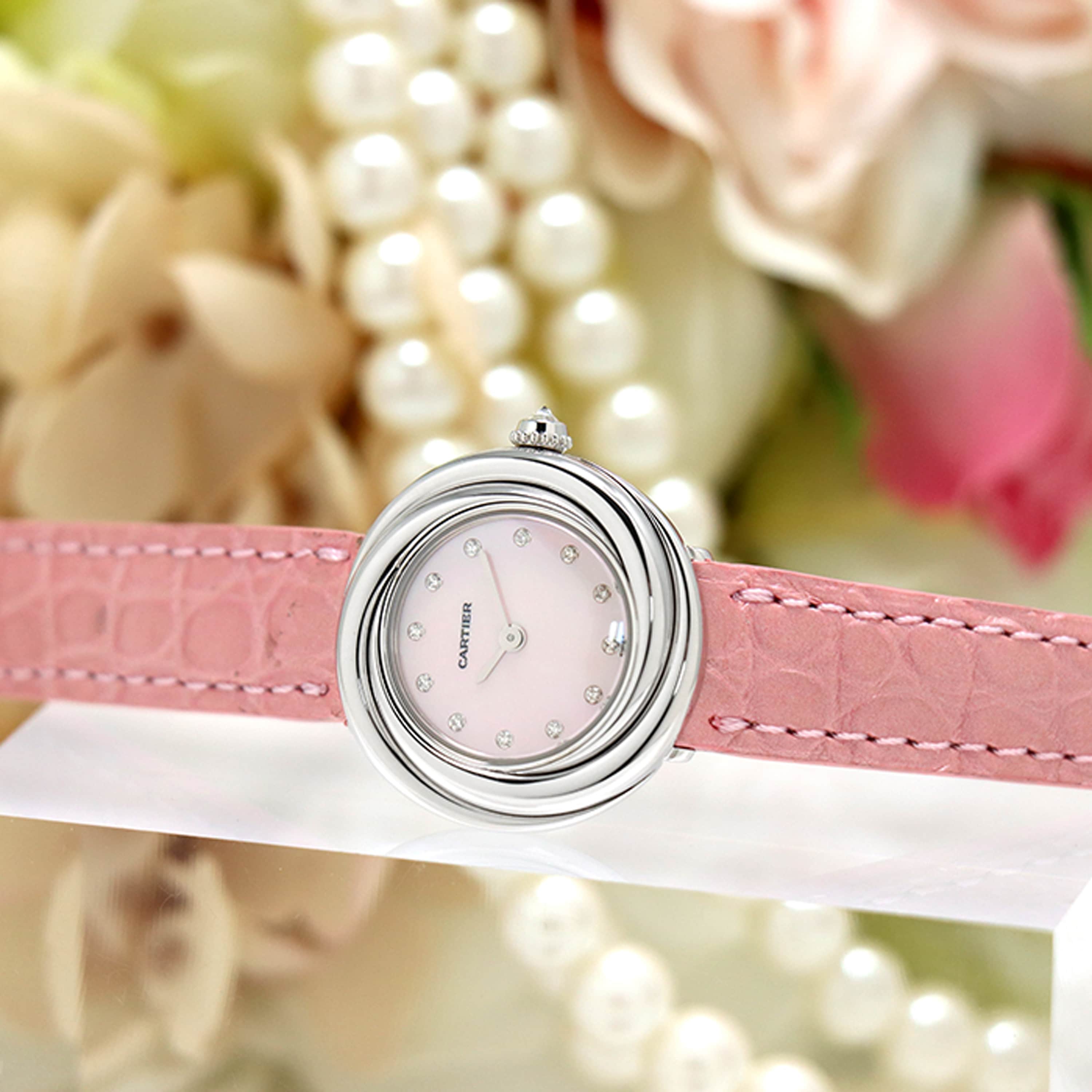 中古)CARTIER カルティエ トリニティ WG200846 ホワイトゴールド 12P