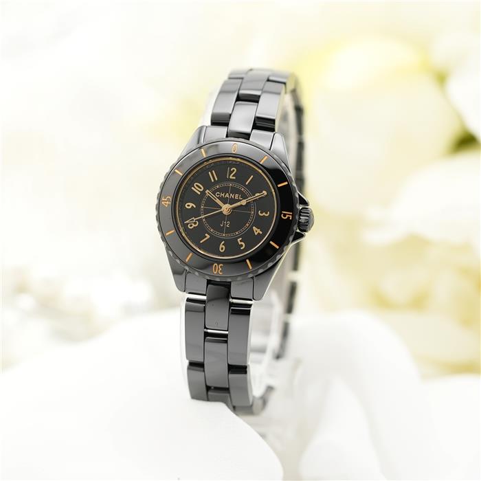 新品)CHANEL シャネル J12 ゴールデン ブラック 28mm H11057（商品ID