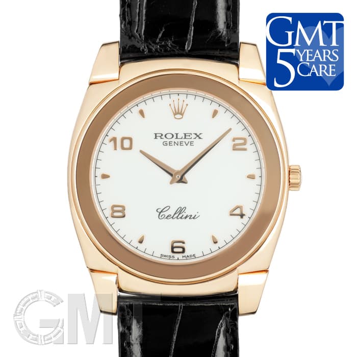 新品)ROLEX ロレックス チェリーニ チェステロ 白アラビア 黒クロコ