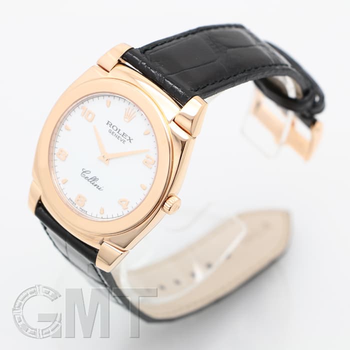 新品)ROLEX ロレックス チェリーニ チェステロ 白アラビア 黒クロコ