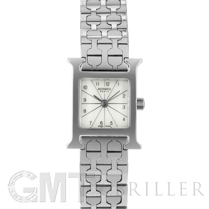 中古)HERMES エルメス Hウォッチ ミニ HH1.110.212 ホワイトMOP（商品