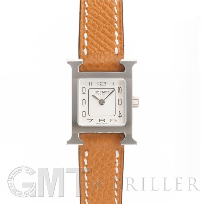中古)HERMES エルメス Hウォッチ ミニ シルバー ゴールド HH1.110