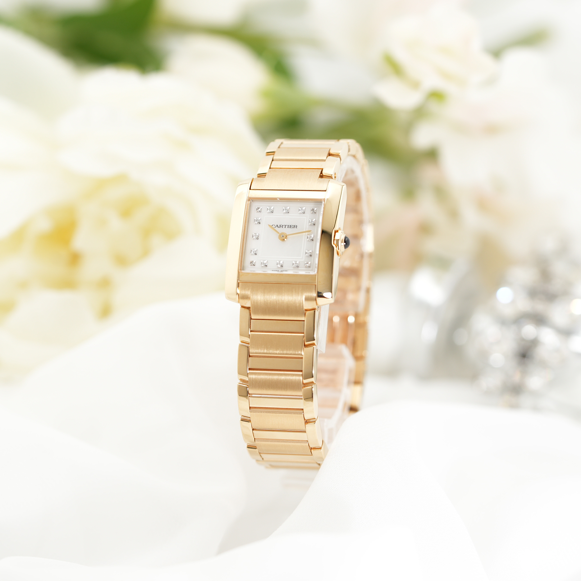 Cartier カルティエ　タンクフランセーズ 中古)CARTIER カルティエ タンク フランセーズ SM イエローゴールド