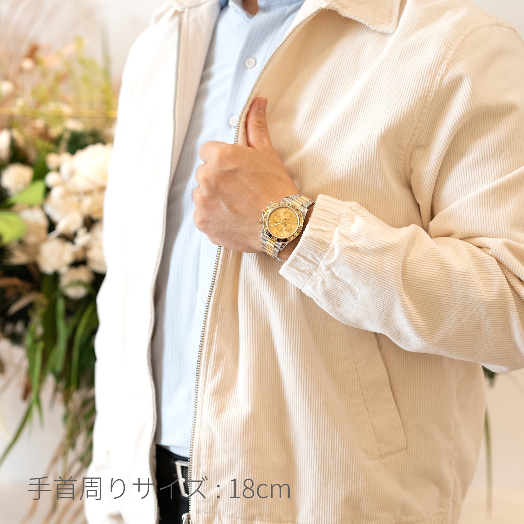 NYブランド お背中おりぼんデザイン ゴールドベージュふんわりリネンカットソー 中古)ROLEX ロレックス デイトナ 116528NG ブラックMOP（商品ID