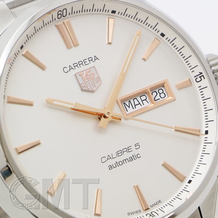 (新品)TAG HEUER タグ・ホイヤー カレラ デイデイト シルバー WAR201D.BA0723（商品ID：1000008957527